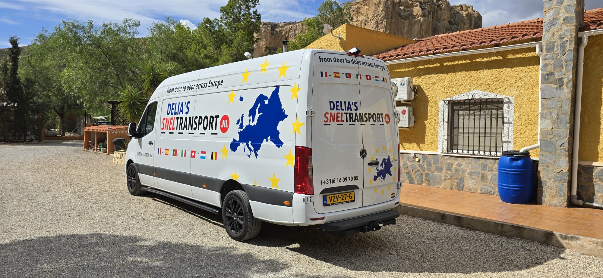 Mercedes Sprinter in het Spaanse binnenland